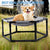 Elevated Dog Bed for Small Dogs, Raised Cooling Cot with Mesh, Gray