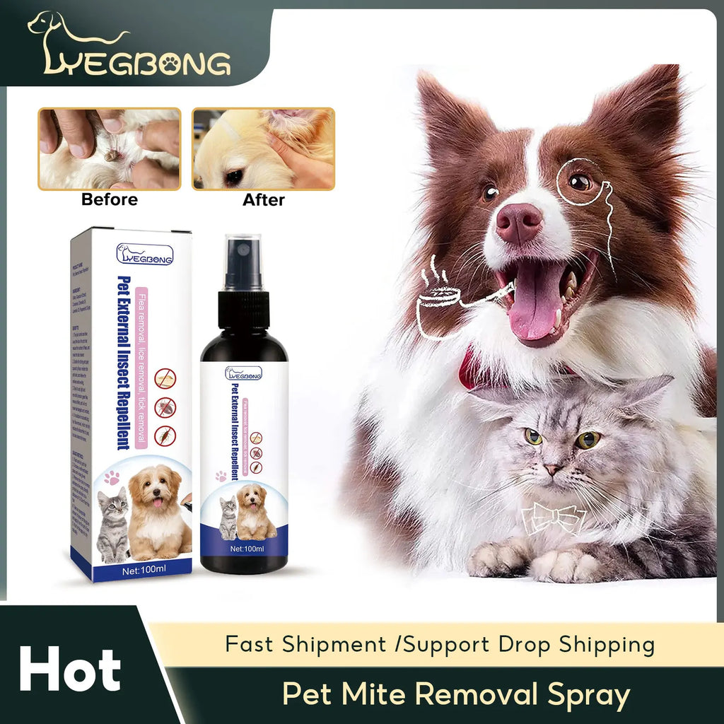 Pet Anti-Flea Spray – Itch Relief, Tick Control & Antiparasite Treatment for Dogs & Cats