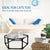Elevated Dog Bed for Small Dogs, Raised Cooling Cot with Mesh, Gray