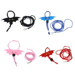 Adjustable Bearded Dragon Harness with Leash and Wing Decoration