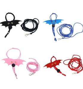 Adjustable Bearded Dragon Harness with Leash and Wing Decoration
