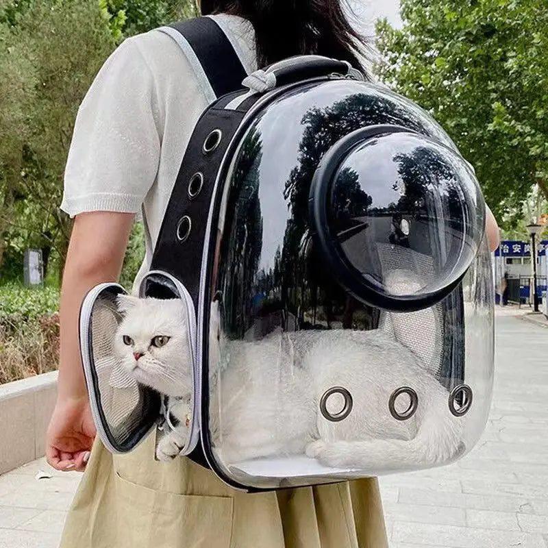 Breathable Transparent Pet Backpack Carrier - Cat & Dog