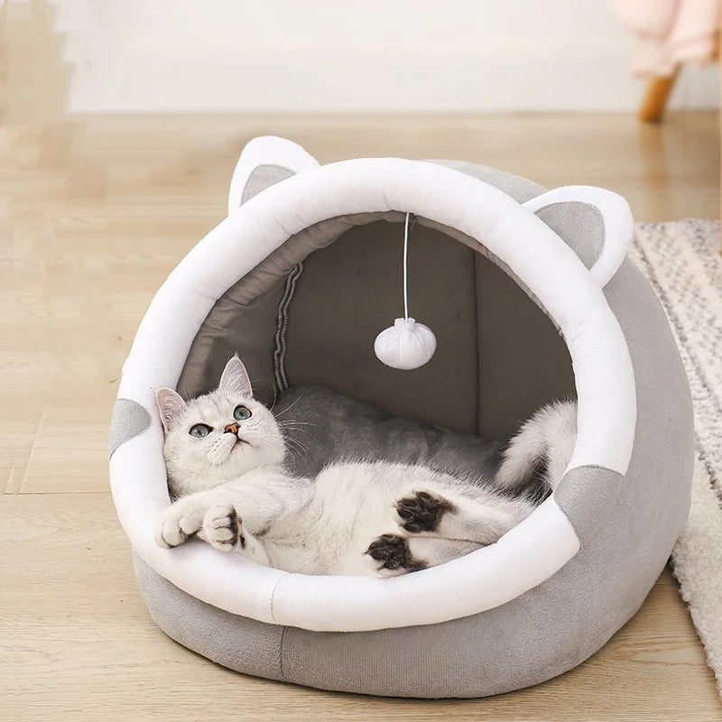 Cat Nest House – Semi-Closed Cave Bed for Cats, Comfortable & Universal for All Seasons