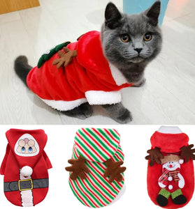 Christmas Cat Hooded Sweater