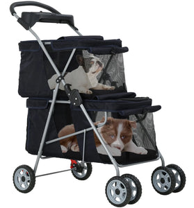 Compact pet stroller
