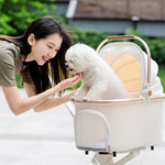 Compact pet travel stroller
