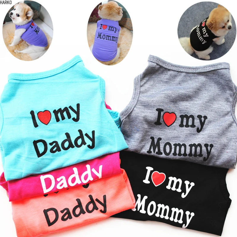Cute Printed Summer Pet T-Shirt - Cotton Vest for Dogs & Cats