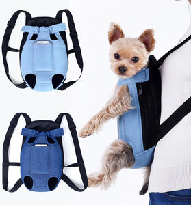 Denim pet backpack
