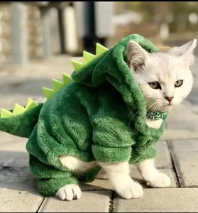 Dinosaur Halloween Costume Fleece Hoodie for Pets

