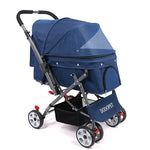 Foldable pet carrier stroller
