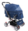 Foldable pet carrier stroller

