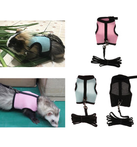 Pet Supplies Vest Harness and Leash for Hamsters, Rabbits, Guinea Pigs, and Small Animals