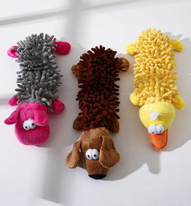 Durable Plush Dog Toy - Animal Shape with Squeaker for Small Dogs