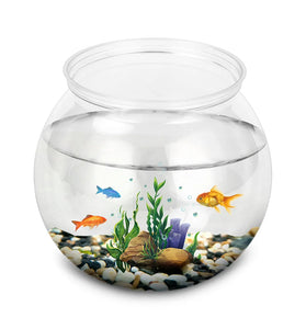 Plastic Fish Bowl - Desktop Aquarium Tanks (Small, Medium, Large) for Betta & Mini Fish