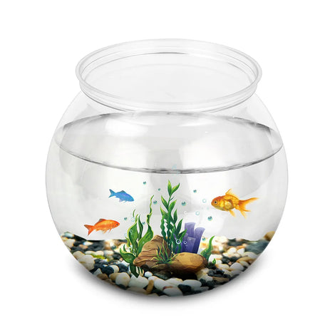 Plastic Fish Bowl - Desktop Aquarium Tanks (Small, Medium, Large) for Betta & Mini Fish