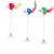 Swinging Mouse Toy - Suction Cup, Spring, and Feather with Bell Sound