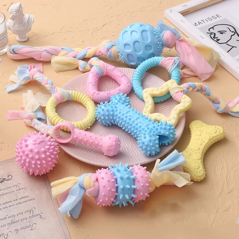 Bite-Resistant TPR Dog Chew Toy - Teeth Cleaning & Training Aid