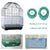 Seed Guard Nylon Mesh Bird Cage Cover – Soft, Easy-Cleaning with Airy Fabric for Parrots