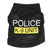 Police Suit Cosplay Dog Clothes - Black Elastic Vest & T-Shirt for Dogs & Cats
