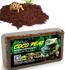 Natural Coconut Fiber Substrate - Reptile Bedding for Tortoises, Lizards & Terrariums