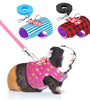Hamster and Rabbit Harness Leash Set – Denim Bowknot Chest Strap Vest for Small Pets