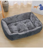 Plush square pet bed
