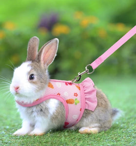 Rabbit Harness with Leash – Adjustable Mesh Vest Skirt for Bunny, Guinea Pig, and Small Pets