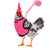 Fashion Chicken & Duck Vest Harness with Matching Collar & Lead