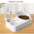 2-in-1 Pet Feeder with Stainless Steel Bowls & Automatic Water Dispenser