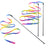 Rainbow Strips Cat Teaser Wand - Interactive Toy for Cats