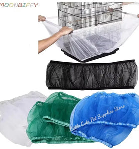 Mesh Bird Cage Cover – Stretchy Net Guard for Easy Cleaning and Protection
