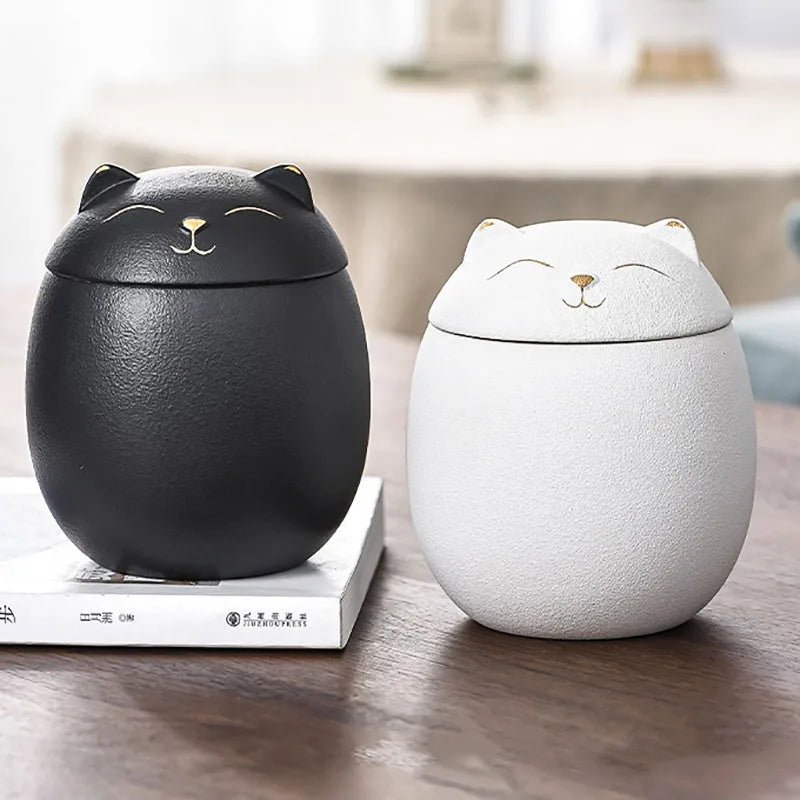 Pet & Human Cremation Urn - Ceramic Memorial Urn for Ashes, Cat & Pet Funeral Urn