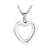 Stainless Steel Glass Heart Cremation Necklace - Ashes Holder Memorial Pendant for Men & Women