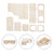 Wooden Hamster & Guinea Pig House with Decorative Nest