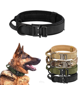 Tactical Dog Collar – Breathable Nylon with Metal Buckle for Medium & Large Dogs