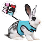 Multi-Color Breathable Pet Harness & Leash Set for Rabbits