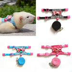 Stripe Pet Chest Strap Harness and Leash Set for Small Pets