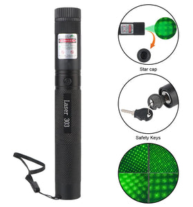 Green Laser Pointer for Cats - Adjustable Focus with 2 Safe Keys