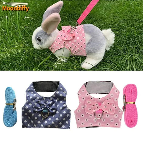 Small Animal Walking Harness and Leash Set for Rabbits, Puppies, and Small Pets