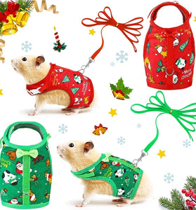 Escape-Proof Rabbit & Small Pet Harness Leash Set - Christmas Costume