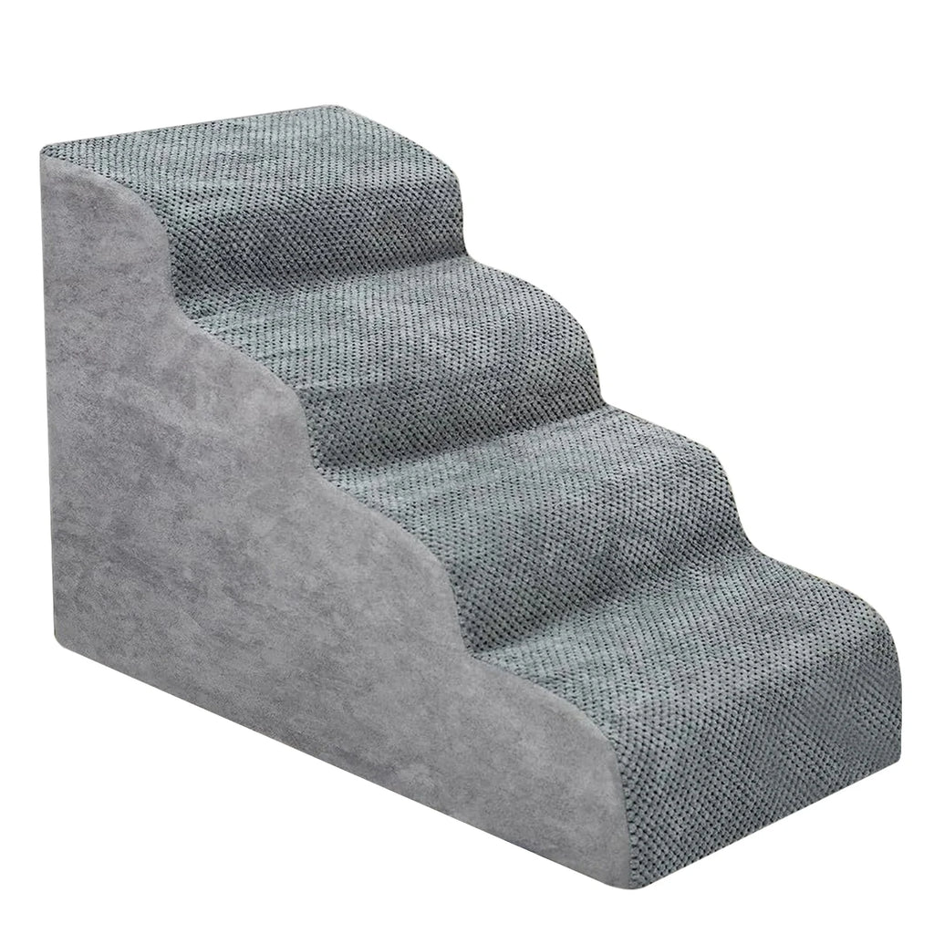 4-Step Pet Stairs – Anti-Slip Ramp Ladder for Small Dogs & Cats, Removable