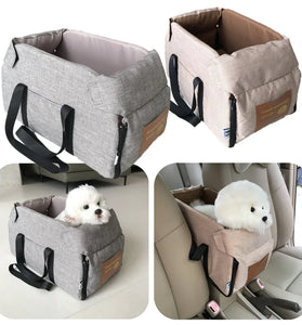 Portable Dog Car Seat Bed & Travel Carrier