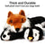 Stuffingless Plush Dog Toy - Durable Squeaky & Crinkle Chew Toy