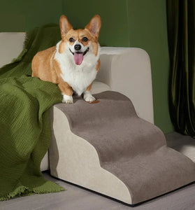 2/3/4-Step Pet Stairs – Anti-Slip Ramp Ladder for Small Dogs & Cats, Removable