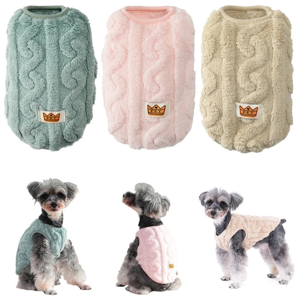Soft Fleece Dog Sweater - Warm Vest for Small Dogs & Cats, French Bulldog, Yorkshire