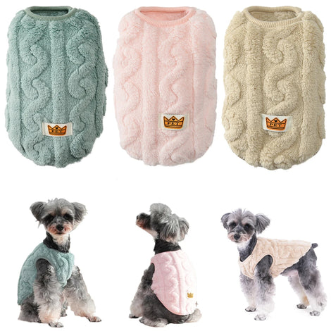 Soft Fleece Dog Sweater - Warm Vest for Small Dogs & Cats, French Bulldog, Yorkshire