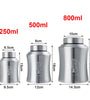 Pet Memorial Urn - Stainless Steel Cremation Jar for Pet & Human Ashes, 250/500/800ml Storage Casket