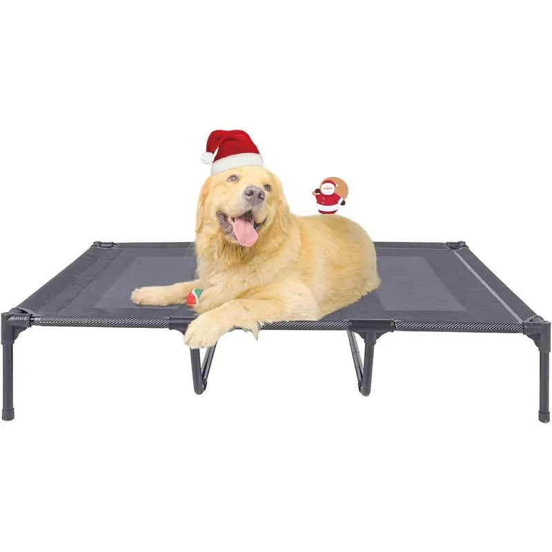 Elevated Waterproof Dog Bed, Off-Floor Design, Easy to Clean, Indoor/Outdoor Use, XL, Grey