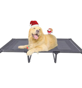 Elevated Waterproof Dog Bed, Off-Floor Design, Easy to Clean, Indoor/Outdoor Use, XL, Grey