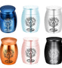 Small Cremation Urn for Ashes - Mini Keepsake Urn with Carved Candle Pattern, Memorial Ashes Holder